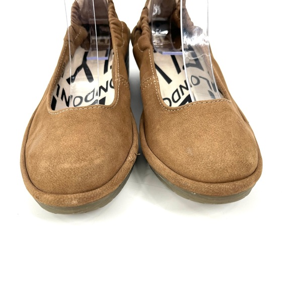 Fly London Sand Brown Nubuck Leather Pled Wedge Elastic Heel Shoe Size 36 - Picture 3 of 10